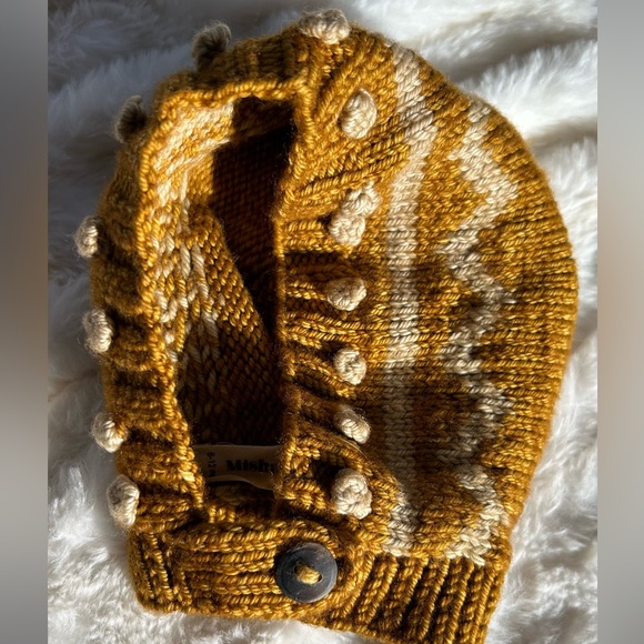 Misha & Puff Zig Zag Bonnet Merino Wool 6-12 mo - Picture 3 of 6